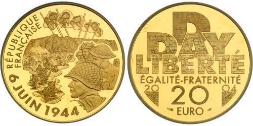 20 Euro French Fifth Republic (1958 - ) Gold 