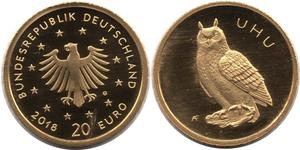 20 Euro Repubblica Federale di Germania (1990 - ) Oro 