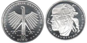 20 Euro Alemania (1990 - ) Plata 