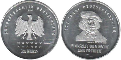 20 Euro Alemania (1990 - ) Plata 