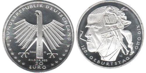 20 Euro Bundesrepublik Deutschland  (1990 - ) Silber 