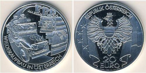 20 Euro Republik Österreich (1955 - ) Silber 