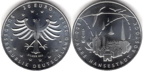 20 Euro Federal Republic of Germany (1990 - ) Silver 