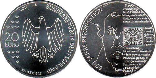 20 Euro Federal Republic of Germany (1990 - ) Silver 