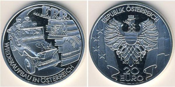 20 Euro 奥地利 銀 