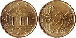 20 Eurocent Repubblica Federale di Germania (1990 - ) Ottone 