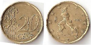 20 Eurocent Italia Tin/Aluminio/Cobre/Zinc 