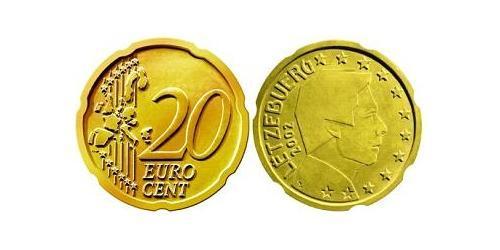 20 Eurocent Luxemburgo Tin/Aluminio/Cobre/Zinc 