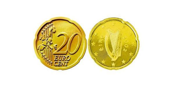 20 Eurocent Ireland (1922 - ) Tin/Aluminium/Copper/Zinc 