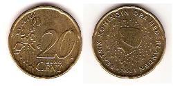 20 Eurocent Royaume des Pays-Bas (1815 - ) Tin/Aluminium/Cuivre/Zinc 
