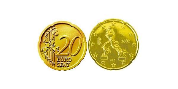 20 Eurocent Italien Tin/Aluminium/Kupfer/Zink 