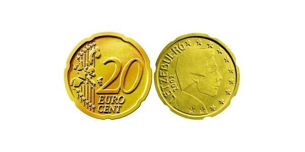 20 Eurocent Luxemburg Tin/Aluminium/Kupfer/Zink 