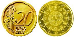 20 Eurocent Portogallo (1975 - ) Tin/Rame/Alluminio/Zinco 