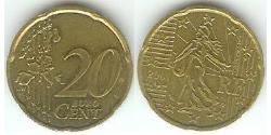 20 Eurocent Quinta Repubblica francese (1958 - ) Tin/Rame/Alluminio/Zinco 