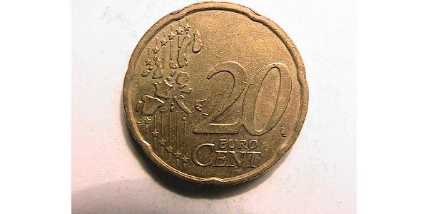 20 Eurocent Quinta Repubblica francese (1958 - ) Tin/Rame/Alluminio/Zinco 