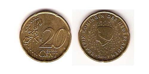 20 Eurocent Regno dei Paesi Bassi (1815 - ) Tin/Rame/Alluminio/Zinco 