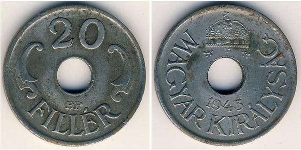 20 Filler Hungría (1989 - ) Acero 