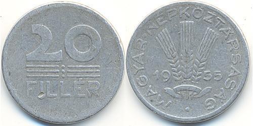 20 Filler République populaire de Hongrie (1949 - 1989) Aluminium 