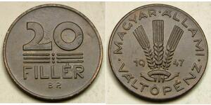 20 Filler Hongrie (1989 - ) Bronze/Aluminium 