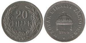 20 Filler Kingdom of Hungary (1000-1918) Nickel 