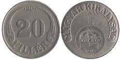 20 Filler Ungheria (1989 - ) Rame/Nichel 