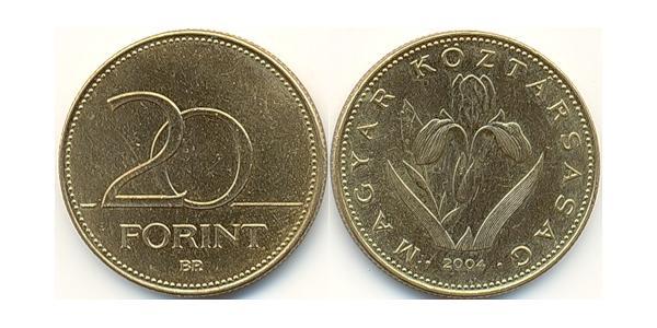 20 Forint Hungary (1989 - ) Brass 