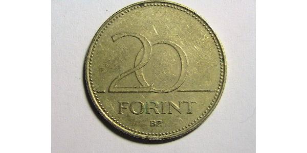 20 Forint Hungary (1989 - ) Brass 