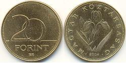 20 Forint Hungría (1989 - ) Latón 