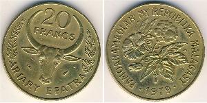 20 Franc Madagascar Alluminio/Bronzo 