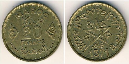 20 Franc Marocco Alluminio/Bronzo 
