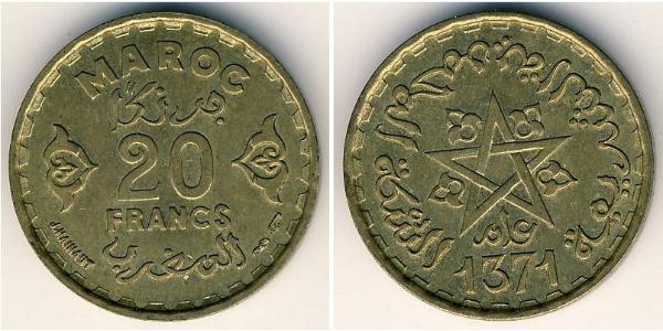 20 Franc Marocco Alluminio/Bronzo 
