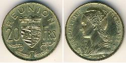 20 Franc Reunion Alluminio/Bronzo 