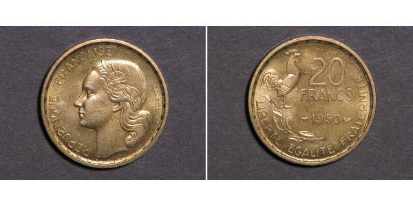 20 Franc Cuarta República francesa (1946-1958) Aluminio/Bronce 