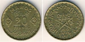 20 Franc Marruecos Aluminio/Bronce 