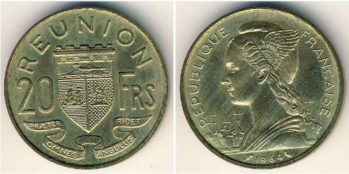20 Franc Reunion Aluminio/Bronce 