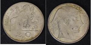 20 Franc Belgique Argent 
