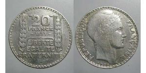 20 Franc Troisième République (1870-1940)  Argent 