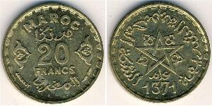 20 Franc Marruecos Bronce 