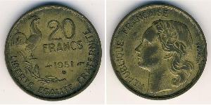 20 Franc Quatrième République (1946-1958) Bronze/Aluminium 