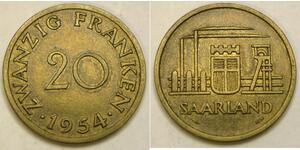 20 Franc  Bronze/Aluminium 
