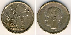 20 Franc Belgique Bronze/Nickel 