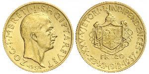 20 Franc Albania / Albanian Kingdom (1928-1939) Gold Zog I, Skanderbeg III of Albania