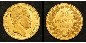 20 Franc Belgien Gold Leopold I. (Belgien) (1790-1865)