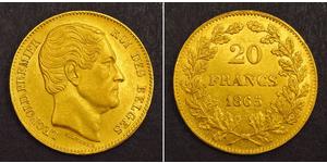 20 Franc Belgien Gold Leopold I. (Belgien) (1790-1865)