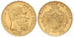 20 Franc Belgien Gold Leopold II (1835 - 1909)