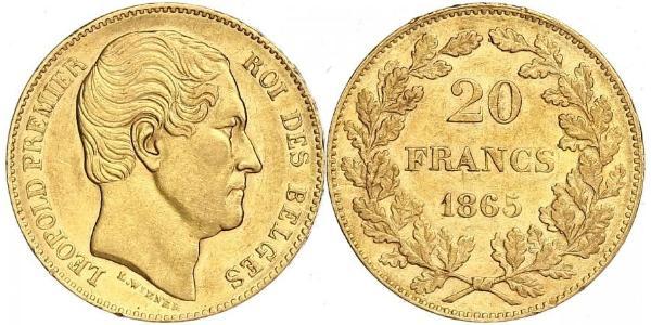 20 Franc Belgien Gold Leopold I. (Belgien) (1790-1865)