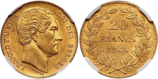 20 Franc Belgien Gold Leopold I. (Belgien) (1790-1865)