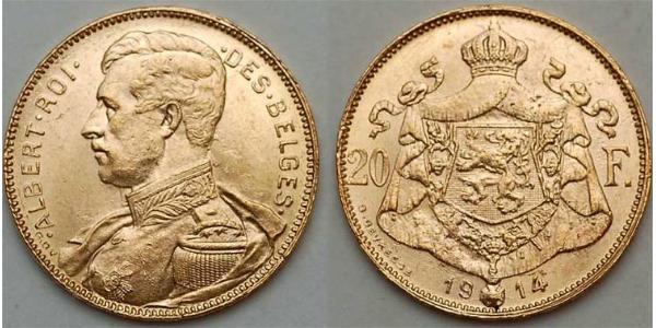 20 Franc Belgien Gold 