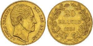 20 Franc Belgium Gold Leopold I of Belgium (1790-1865)