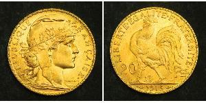 20 Franc Dritte Französische Republik (1870-1940)  Gold 